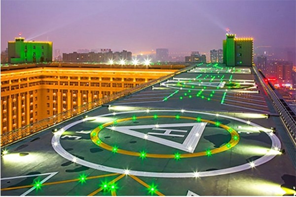 直升机停机坪采用航空标准钢结构配有整套灯光系统